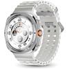 JINSHANGZI Smart Watch For Samsung Galaxy Watch Ultra Men GPS Tracking NFC Control Smartwatch Health Tracker BT Call Smartwatches 2025 (Silver)