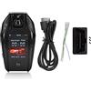 Phefop Chiave di Auto Intelligente LCD con Touchscreen, Ingresso Senza Chiave e Funzione Anti-forma, Ideale per Tutti i Modelli di Partenza, Chiave in Lega di Alluminio (BLACK)