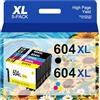 CJTR 604 XL Cartucce. Compatibile per Epson 604 Cartucce per Expression Home XP-2200 XP-2205 XP-3200 XP-3205 XP-4200 XP-4205 Workforce WF-2910 WF-2930 WF-2935 WF-2950 (5 Pack)