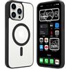 Hz electronics Custodia magnetica con bordo a colori Hz, custodia magnetica per iPhone 14 (iPhone 14 Pro, nero)