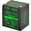 ANFEL Batteria Ermetica al Piombo 12 volt,per UPS, Video Sorveglianza e Sistemi di Allarme VRLA AGM GEL (5 ah)
