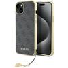 GUESS Custodia Guess GUHCP15MGF4GGR per iPhone 15 Plus 6.7 rigida grigia 4G Collezione Charms