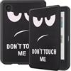 Generico DayQiQiPu Custodia per Kobo Clara Colour/Clara BW 6 Pollici Custodia per eReader in TPU Ultrasottile con Funzione di Sonno/veglia Automatica Copertura Antiurto - Don't Touch Me