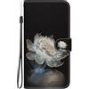 BLOTECH Custodia para Nokia X10/X20 Cover Custodia Folio in Pelle, for Nokia X10/X20 Portafoglio Magnetica Adsorbimento Automatico Flip Cover Colorata Wallet Case,Fiori di cristallo