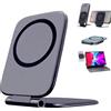 Generic Supporto magnetico ultra sottile per telefono, pieghevole a 270°, antiurto, regolabile, forte supporto magnetico per auto, cruscotto e scrivania, per smartphone (1 pezzo)
