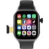 JINSHANGZI NEW XH022 Smart Watch 4G SIM Card 2.06'' AMOLED Screen GPS WIFI 190°Rotating Camera Video Call Goog1e Play Android Smartwatch (Black,2+32GB)