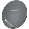 DUR-line Select - Parabola satellitare in alluminio, 85 cm x 90 cm, colore: Antracite - [Test molto buono] - Specchio satellitare in alluminio