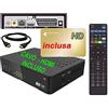 ANFEL Decoder Satellitare HD 1080p Compatibile con TV satellitare Con Tessera Gold Inclusa Da Attivare S2 DVB-S2 HEVC H265 MAIN 10 CON TESSERA con TV SATELLITARE INCLUSA. Telecomando 2 in 1