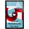 PHONILLICO Pellicola protettiva in plastica per Huawei MediaPad M5 Pro 10.8 [2 pezzi] Protezione per schermo ultra resistente