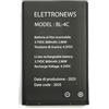 Generico Batteria di ricambio per cellulare Saiet Compact, 3,7V, 800mAh Nuova BL-4C Nera, Capacità e Prestazioni pari all'originale.