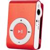Porceosy Mini lettore MP3, lettore musicale portatile con slot per schede TF, clip in metallo, ricaricabile tramite USB, leggero, per corsa, palestra, viaggi, per studenti e bambini (rosso)