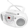 Soundmaster SCD5100WE - Lettore di cassette radio con lettore CD, colore: Bianco