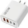 Generic Caricatore digestivo da 120 W tipo C - USB -C PD3.0 High Wattage Power Delivery Adapter universale potente USB C - Caricatore da parete 120 W -PD - Power Brick, compatto