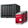 Synology DS425+ 32TB Bundle Western Digital (4X 8TB WD Red Plus) 4 Bay Desktop NAS; con processore Intel Celeron J4125 quad-core, 2 GB DDR4 RAM aggiornabile a 6 GB
