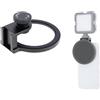 FOTGA Adattatore per filtro obiettivo filettato a clip da 67 mm per iPhone 14 15 16 Pro Max Smartphone Cellulare, con supporto a scarpa fredda per microfono/luce LED, manopola di blocco
