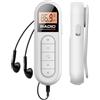 EaseSunny Radio FM, 12,5 x 9 x 3,5 cm, compatta, retroilluminata, display LCD, con auricolari da 3,5 mm, perfetta per avventure all'aperto (bianco)