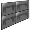 KIMEX - Supporto per TV - Montaggio a parete - per 4 TV e monitor 49 - 65 - Funzione Push pull - Ideale per Videowall - 017-2122K