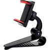 Asudaro Supporto Per Telefono Cellulare Da Auto, Supporto A Clip Da Auto Per Visiera Parasole Porta Cellulare Girevole Universale A 360 Gradi Staffa A Scatto Auto Compatibile Con Smartphone Android Ios Gps