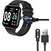 Blueshaweu Cavo di ricarica compatibile con AcclaFit Smart Watch 1.83 pollici KM13, stazione di ricarica per AcclaFit KM13 smartwatch (nero)