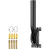 Burbifro Palo universale per antenne di televisione, satellite, radio, WiFi - Supporto regolabile per palo e montaggio murale (Nero - 32 cm)