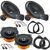 Superauto hi-fi Kit 6 Casse Altoparlanti Hertz per Opel Corsa D 2006> Kit Anteriore e Posteriore con Adattatori e Connettori Inclusi