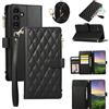 Generic Custodia a portafoglio per Samsung Galaxy A56 5G, custodia in pelle con 6 scomparti per carte di credito e 1 scomparto per contanti e 1 borsa con cerniera, fibbia magnetica, antiurto, con cinturino da