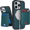 SailorTech Custodia a portafoglio in pelle per iPhone 13 Pro Max, compatibile con Mag Safe, verde