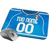 quickgadget Idea Regalo Tappetino Mouse Pad per tifoso NAPOLI - PERSONALIZZATO con NOME e NUMERO - Perfetto per Ufficio e Gaming
