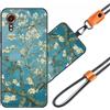 JEZSTHAI Cover Compatibile con Samsung Galaxy Xcover 7,Cellulare Girocollo Custodia con Cordino Laccio Tracolla Regolabile,Antiurto AntiGraffio Protettiva Silicone TPU Motivi Bumper Case,A10