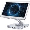 Techly 368307 Supporto per Tablet Hub Docking Station USB-C™ 8 in 1 Silver