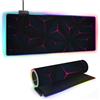 FANSU Tappetino Mouse RGB XXL, 14 Modalità Luce LED Tappetino Mouse in Gomma Antiscivolo, Mousepad Grande per PC, Laptop e Giochi Competitivi (Rosa,700x300x4mm)