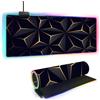 FANSU Tappetino Mouse RGB XXL, 14 Modalità Luce LED Tappetino Mouse in Gomma Antiscivolo, Mousepad Grande per PC, Laptop e Giochi Competitivi (Giallo,900x400x4mm)