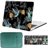 FFBOFFC Custodia Compatibile per MacBook Neo da 13 pollici Modello 2026 (A3404) con chip A18 Pro, Plastica Rigida Case & Tastiera Cover & Portatile Borsa, Colibrì verde