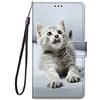 Nodigao Compatibile per Honor 200 Smart Cover a Libro Pelle Book PU Portafoglio Magnetica con Disegni 360 Animale Motivo Antiurto Case Flip Protettiva Bumper Custodia - Gatto B