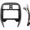 HGMGFYCX Mascherina Autoradio Autoradio 9 Pollici Con Lettore MP5 Android, Pannello Rivestimento 2 DIN Plancia Stereo Per Nissan Per MARCH Per Micra K13 2013-2017(Fascia with cable)