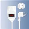 TEKHOME 2 Pezzi Prolunga Elettrica 2 m con Interruttore, Spina Angolare 10A, Presa Schuko, Cavo 3×0,75 mm², Protezione Sovraccarico - 364SP-2M
