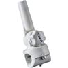 Glomex - Base a Snodo Glomeasy in Nylon (Bianco), Modello RA134FME - Bloccaggio Manopola, Filettatura 5/8x24, Per Tubi Ø 22-25mm, Per barche a vela, motore, gommoni, yacht - Montaggio Facile