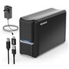 GODO 3.5 pollici Dual Bay Hard Drive Enclosure,USB3.0 a 3.5 pollici SATA HDDs External Enclosure,Modalità RAID 0/1/JBOD/PM,Docking Station per disco rigido RAID max 40TB,Alluminio