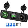 Oxxggkao Presa di ricarica adattatore 12-24V voltmetro per auto moto camion marina doppia USB auto veloce alimentazione mobile doppia USB
