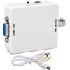 flexman Convertitore VGA a BNC, Convertitore Scansione Video HD da 640×480 a 1920×1080 Adattatore Video per Videoconferenze Home Theater Aula TV Computer