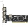 PUSOKEI Scheda di Espansione PCI, Adattatore Hub USB2.0 a 4 Porte, Convertitore Adattatore 480Mb / S 4 X PCI a USB 2.0, Adatto per Tastiere Mouse Stampanti Fotocamere