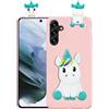 HopMore Cover per Samsung Galaxy A14 4G / 5G, Custodia TPU in Silicone per Samsung A14 4G / 5G, Resistente Case per Galaxy A14 4G / 5G, Unicorno Rosa