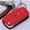 mt key Key Soft Case Cover protettiva Chiave per auto Ford Focus Fiesta Ecosport S-Max Chiave pieghevole Kuga C-Max Telecomando/Colore: rosso