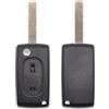 LAGE Ricambio Chiave Guscio con Lama per Telecomando 2 Tasti Peugeot 106 107 205 206 207 306 307 308 309 406 407 807 e Citroen C1 C2 C3 C4