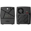 NJOY Keen 1500 Gruppo di Continuità 1500VA 900 Watt, Line Interactive, UPS per Computer PC e Modem, AVR, 4 Uscite Schuko, 2 Batterie 12V-9Ah - Garanzia 3 Anni