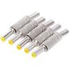 ESden 5 Pezzi Metallo 5.5x2.1mm DC Power Maschio Spina Jack Connettore Adattatore Connettore Con Testa Giallo
