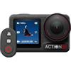 OURHZTB Telecomando Bluetooth per fotocamera DJI Osmo Action 5 Pro/Action 4/Osmo 360, portata 30 m, telecomando intelligente per scatto e zoom, adatto per telefoni iOS e Android