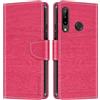 Shantime Custodia Portafoglio in Pelle Compatibile con Doogee N20, Cover Colorata Flip con Portacarte, Chiusura Magnetica Protettiva(Rosso Rosa)