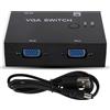 Agatige Adattatore USB HDMI e VGA, 2 in 1 out VGA Switch Adattatore per Condivisione Video Splitter Adattatore VGA Switcher Amplificatore per Computer, PC, Laptop, Desktop, Monitor
