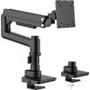 Wiltec Braccio monitor da scrivania Supporto per schermi da 17 a 49 conforme a VESA, con molla a gas